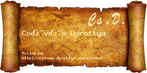 Csávás Dorottya névjegykártya