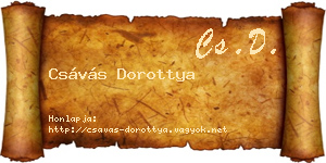 Csávás Dorottya névjegykártya