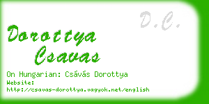 dorottya csavas business card